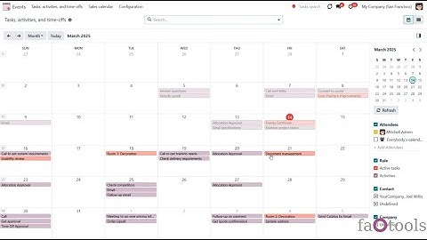Odoo Joint Calendar v17 by faOtools overview