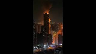 BAE GÖKDELENDE  BÜYÜK YANGIN  BIG FIRE IN DUBAI SKYSCRAPER AL NAHDA SHARJAH, UAE (MAY 5, 2020)