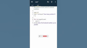 Sum of N natural number in python 👨‍💻 #shorts #codexinfo