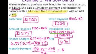 College Math: 11.4 Part 1 Fixed Installment Loans