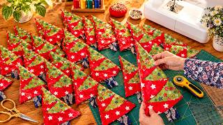A Genius Way to Use Your Fabric Scraps!🎄2 Christmas sewing idea