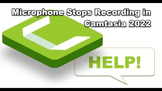 how to fix camtasia audio stops recording and video keeps recording