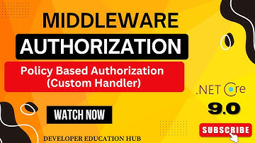 16 | Policy based Authorization with custom handler | .NET core Authorization