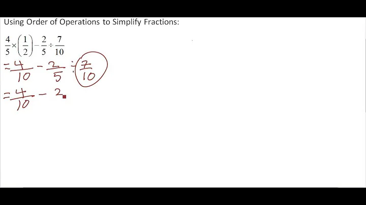 Using Order of Operations to Simplify Fractions