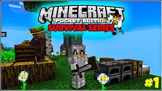 Minecraft Pe Survival series EP-1 in Hindi 1.20 | I made survival house \& iron armour