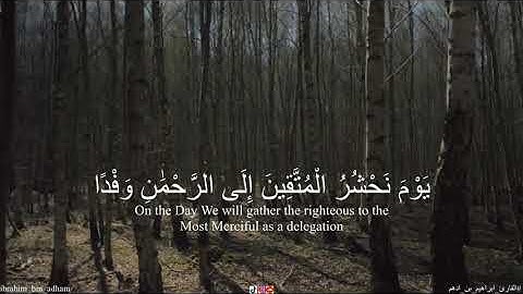 تلاوة خاشعة من سورة مريم بصوت القارئ ابراهيم بن أدهم❤️❤️