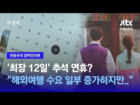 [담박인터뷰] &amp;#39;최장 12일&amp;#39; 추석 연휴? &amp;quot;해외여행 수요 일부 증가하지만...&amp;quot; / JTBC News