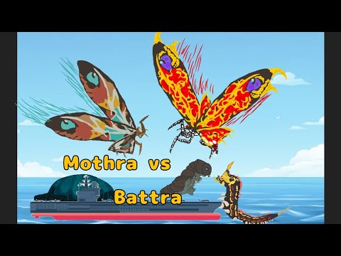 YouTube thumbnail: Mothra vs Battra: animação curta