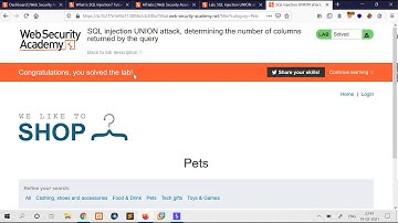 SQL injection UNION attack, determining the number of columns returned by the query [Solution Video]