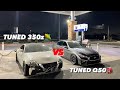 CALLING OUT 2 E85 TUNED 350z IN MY TUNED Q50!!!