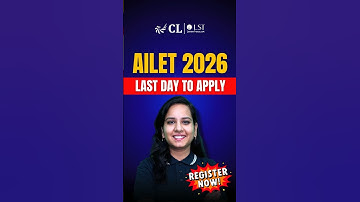 AILET 2026 – Last Date to Register | Don’t Miss the Application Deadline #ailet2026 #shorts