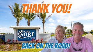 Back on the Road! Thank You Surf RV Resort 🙏