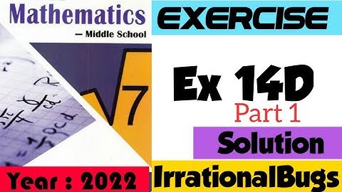 SIMPLE LINEAR EQUATIONS | Ex.14D part A #selina #icse #class7 #irrationalbugs @IrrationalBugs