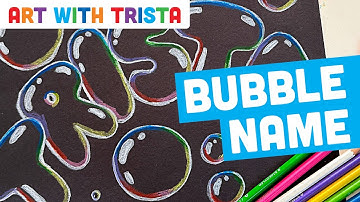 How to Write Your Name with Bubble Letter Art Lesson - Art With Trista Video Tutorial
