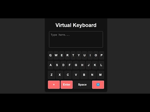 Virtual keyboard with html css js