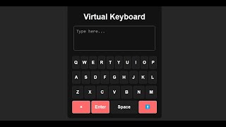 Virtual keyboard with html css js