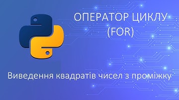 #Python Квадрати чисел (оператор for)