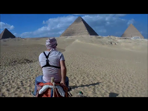 Mısır sokakları, deve ile piramitlere yolculuk/Egypt pyramids