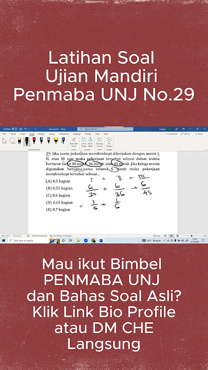 Latihan Soal Ujian Mandiri UNJ No.29