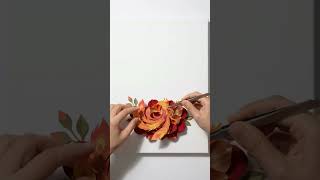 ASMR 🕯️ Crafting a Glowing Paper Phoenix from Fire Petals ✨#ASMR #PaperCraft #Phoenix#DIY#Satisfying