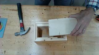 Installing the bottom of the secret box