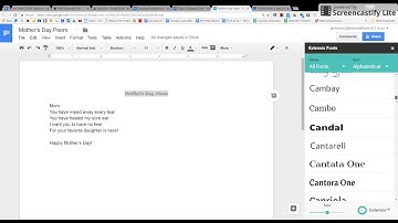 Tech Tip:  Extensis Font  (Add-on in Google Docs)