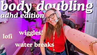 Virtual Body Doubling - ADHD Edition! (lofi, water breaks, wiggles) 🌷🌟