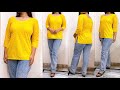 Designer Short Kurti Cutting &amp; Stitching Full Tutorial Step by Step-कॉलेज गर्ल के लिए टॉप बनाना सीखे