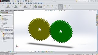 SolidWorks Tutorial Gear Mate And Rotation