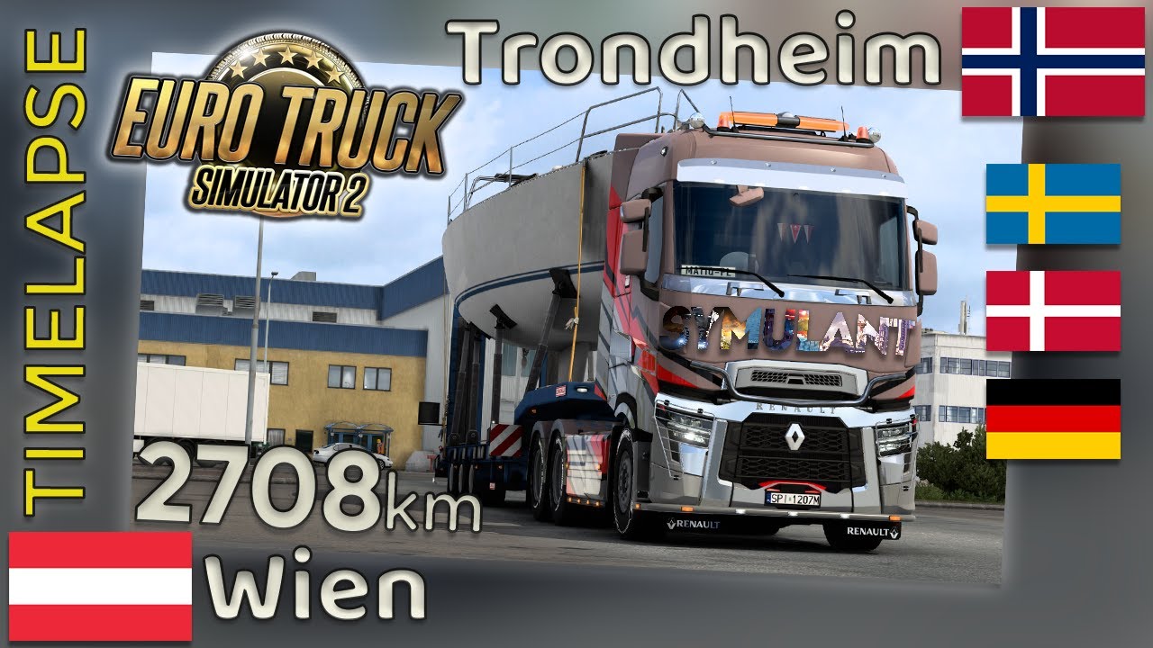 Euro Truck Simulator 2 TIMELAPSE [#37] 🇦🇹 Wien (A) - Trondheim (N) 🇳🇴 #ProMods 2.62