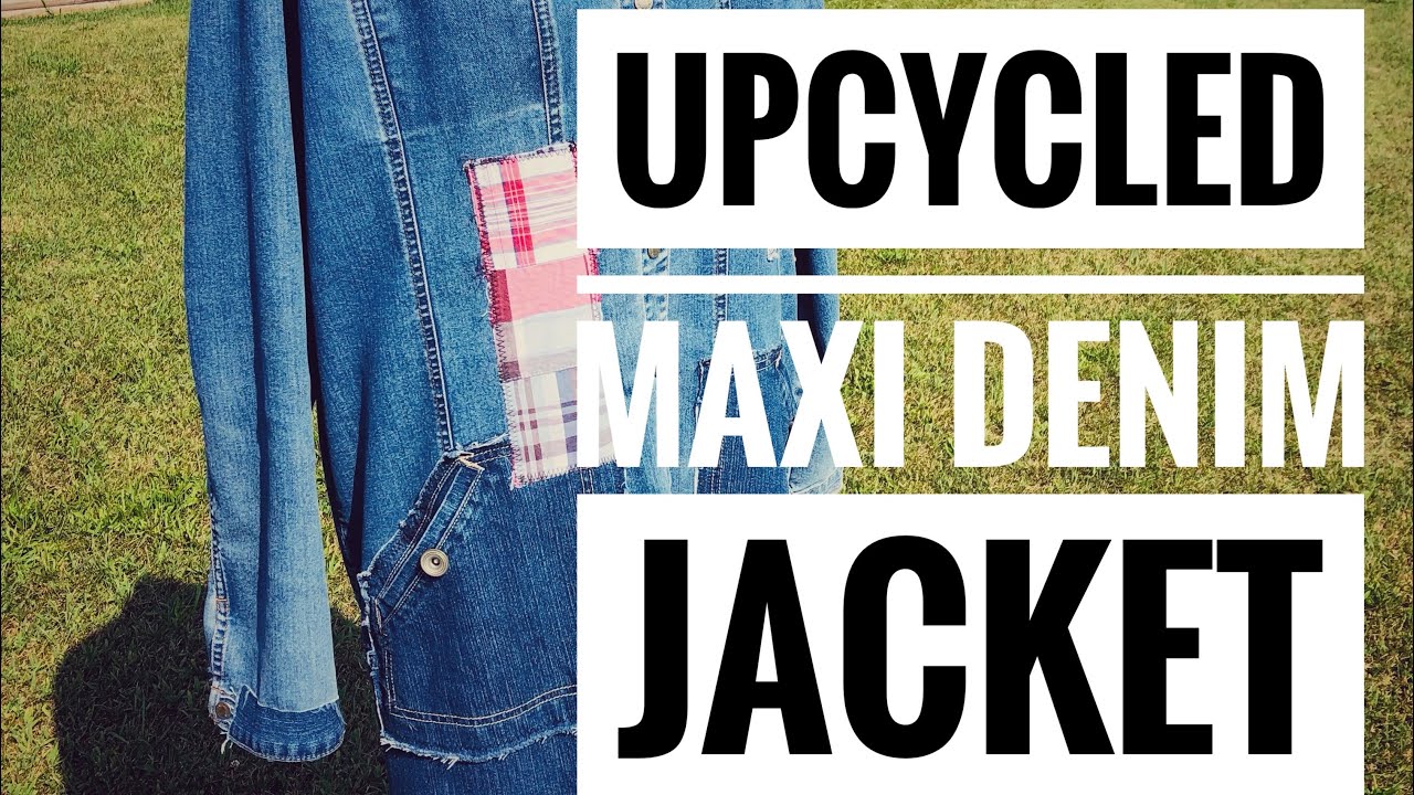 ПРОДАНО — Переработанная джинсовая куртка длины макси!