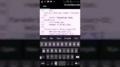 Cara membuat program konversi suhu dengan bahasa c++ di hp android