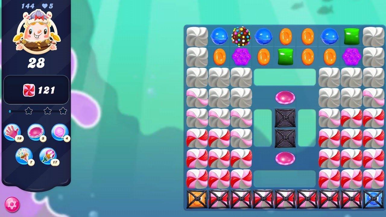 Candy Crush Saga Level 144 - YouTube