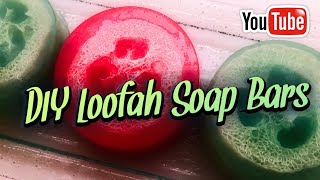 DIY LOOFAH SOAP BARS | Melt and pour ideas for beginners 