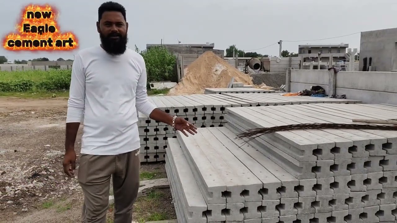 RCC redymed fencing wall pricast wall #construction #gujarat 