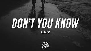 LAUV - Don't You Know (Lyrics)