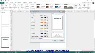 Publisher 2013 Tutorial Creating a Custom Color Scheme Microsoft Training Lesson 7.1