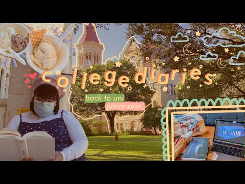 college diaries: back to uni, study with me, campus life, college burnout + video game dev major