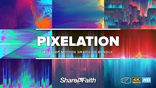Pixelated Background Worship Motion Graphics | Sharefaith.com