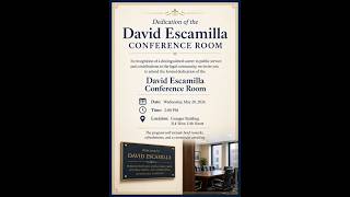 David Escamilla Conference Room Dedication Ceremony