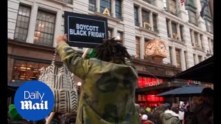 Ferguson and workers' rights protesters target Black Friday - Daily Mail