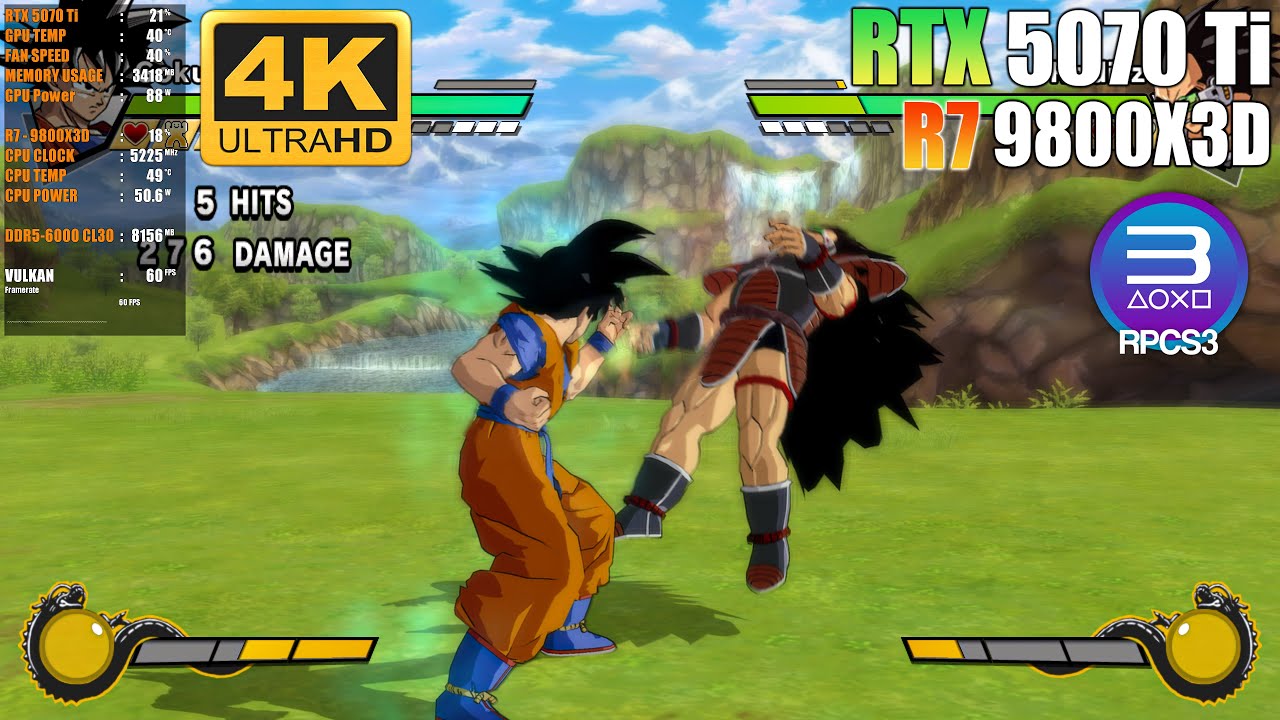 Геймплей Dragon Ball Z Burst Limit для ПК | Эмулятор RPCS3 2025 | RTX 5070 Ti + R7 9800X3D | 4K 6...