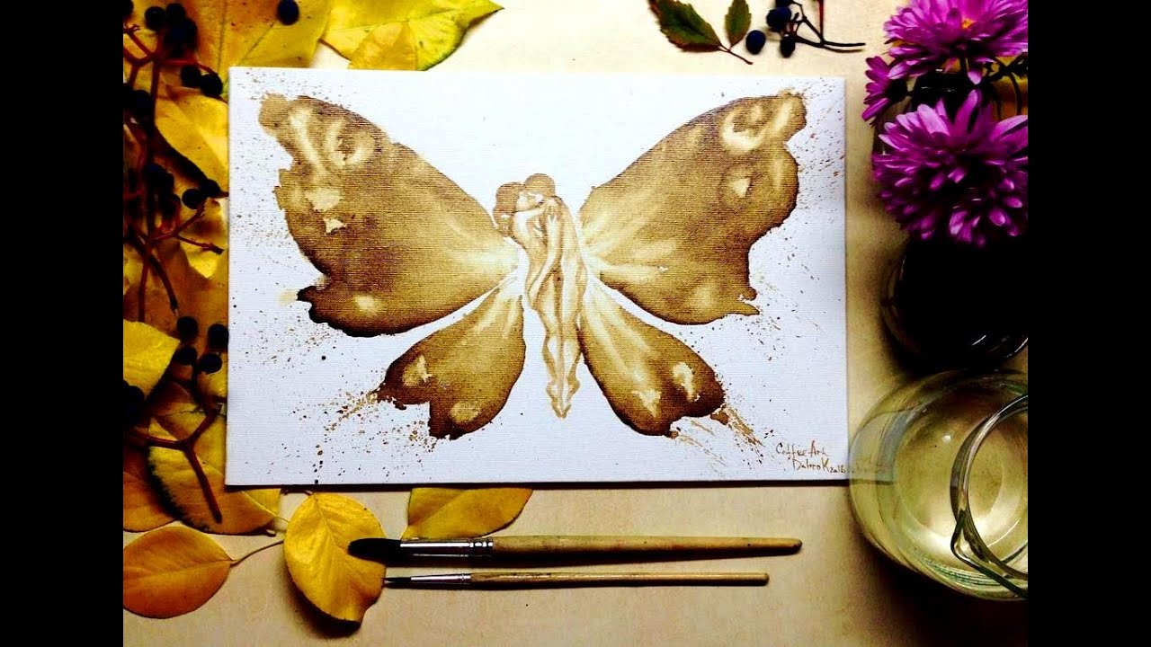 Coffee Art. Butterfly