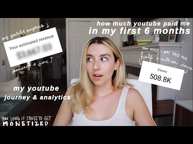 how much youtube paid me for my first 6 months with 8.5K subscribers | my monetization & analytics class=