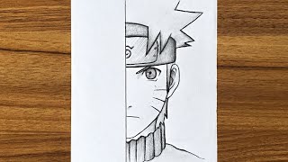 Easy anime drawing || How to draw Naruto half face || How to draw anime step by step Net Worth