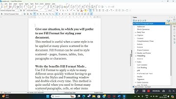 3.Fill Format Mode in Libre Office Writer