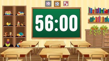 56 Minute Timer with Fun Playful Kids Music Instrumental Countdown