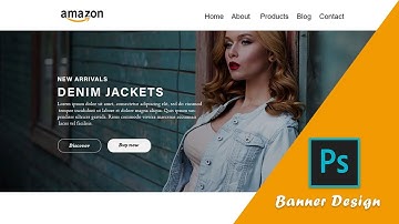 Banner  section design in Photoshop || UI Dev