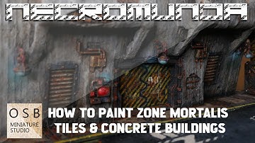 Painting NECROMUNDA Zone Mortalis Tiles & Concrete Buildings | Warhammer Terrain Painting
