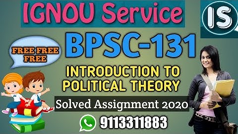 BPSC-131 Solved Assignments|English Medium| 2020